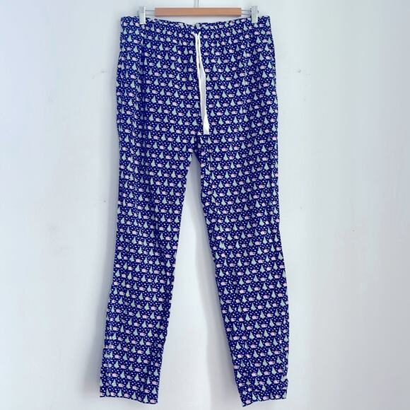 Vineyard Vine logo all over printed holiday Christmas pull on pajama pants sz M - Picture 1 of 8